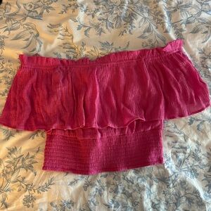 Pink off the shoulder top